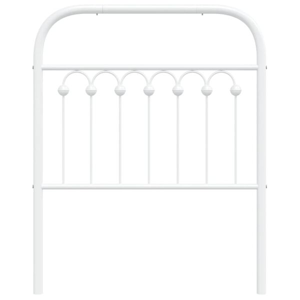vidaXL Cabeceira de cama 80 cm metal branco