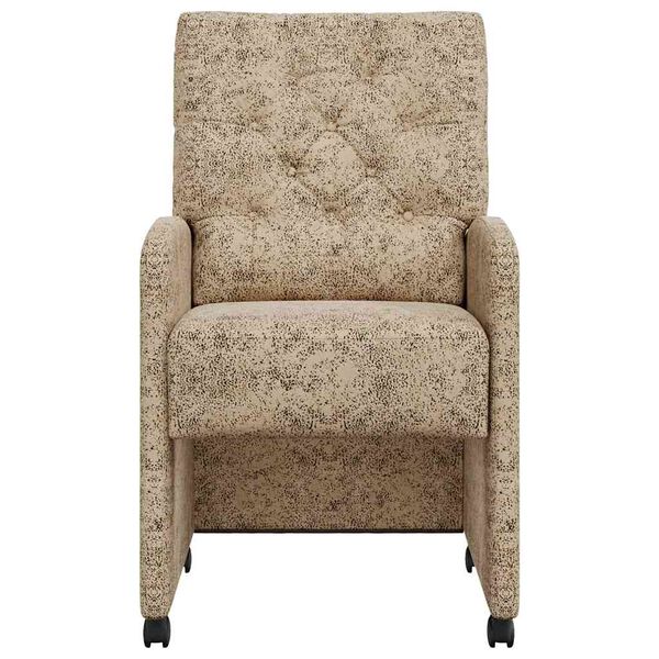 vidaXL Cadeiras de Jantar com Rodas com rodas 2 pcs Cinzento-claro