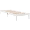 vidaXL Cama extra longa sem colch&atilde;o 80x210 cm pinho maci&ccedil;o branco