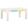vidaXL Mesa de centro 110x60x45cm madeira de mangueira maci&ccedil;a branco