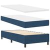 vidaXL Cama Box com colch&atilde;o com led Azul 90 x 190 cm tecido