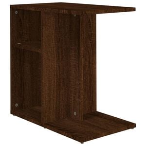 vidaXL Mesa de apoio 50x30x50 cm derivados madeira carvalho castanho