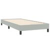 vidaXL Cama box spring c/ colch&atilde;o e LED cinzento-claro 90x220 cm veludo