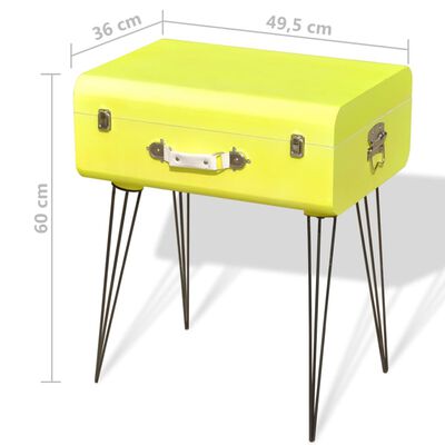 vidaXL Mesas de cabeceira 2 pcs 49,5x36x60 cm amarelo