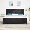 vidaXL Cama Box Spring LED com colch&atilde;o Preto 200 x 200 cm tecido