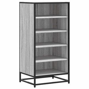vidaXL Sapateira 48x38x97,5 cm derivados de madeira cinzento sonoma