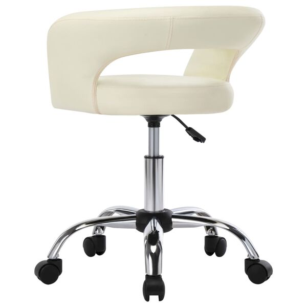 vidaXL Cadeiras de jantar 2 pcs couro artificial cor creme