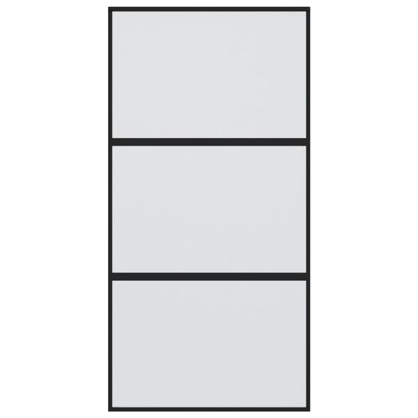 vidaXL Porta deslizante 102,5x205 cm vidro temperado e alumínio preto