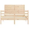 vidaXL Estrutura de cama com cabeceira 140x190 cm madeira maciça
