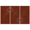 vidaXL Decora&ccedil;&atilde;o p/ muro de jardim 3pcs 105x55cm a&ccedil;o corten design sol