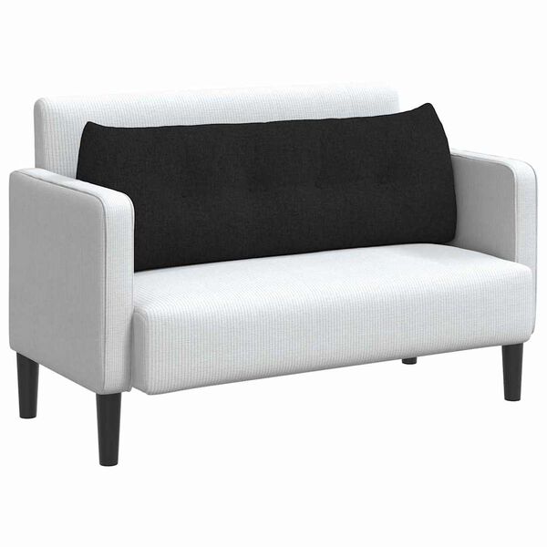 vidaXL Travesseiro para Costas Preto 140 x 24 x 50 cm tecido