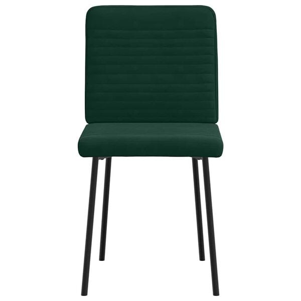 vidaXL Cadeiras de jantar 2 pcs veludo verde-escuro