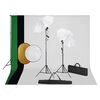 vidaXL Kit est&uacute;dio fotogr&aacute;fico com l&acirc;mpadas/sombrinhas/fundo/refletor