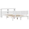 vidaXL Estrutura cama c/ cabeceira 135x190 cm pinho maci&ccedil;o branco