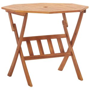 vidaXL Mesa de jardim dobr&aacute;vel 90x75 cm madeira de ac&aacute;cia maci&ccedil;a