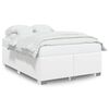 vidaXL Estrutura de cama 140x190 cm couro artificial branco