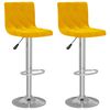 vidaXL Bancos de bar 2 pcs veludo amarelo mostarda