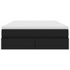vidaXL Cama com arruma&ccedil;&atilde;o e colch&atilde;o Preto 140 x 200 cm Couro Sint&eacute;tico