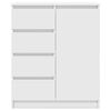 vidaXL Aparador com gavetas 71x35x84 cm derivados de madeira branco