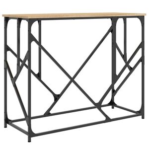 vidaXL Mesa consola 100x40x80 cm derivados de madeira carvalho sonoma