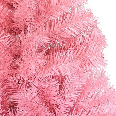 vidaXL Árvore de Natal artificial com suporte 150 cm PVC rosa