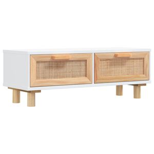 vidaXL Mesa de centro 80x40x30 cm deriv. madeira/pinho maci&ccedil;o branco