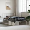 vidaXL Estrutura de cama com cabeceira 90x200 cm metal branco