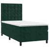 vidaXL Cama com molas/colch&atilde;o 80x200 cm veludo verde-escuro