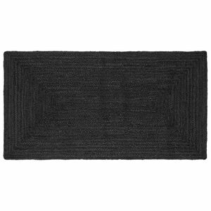 vidaXL Tapete de &Aacute;rea Cinzento-Escuro 100 x 200 cm Juta