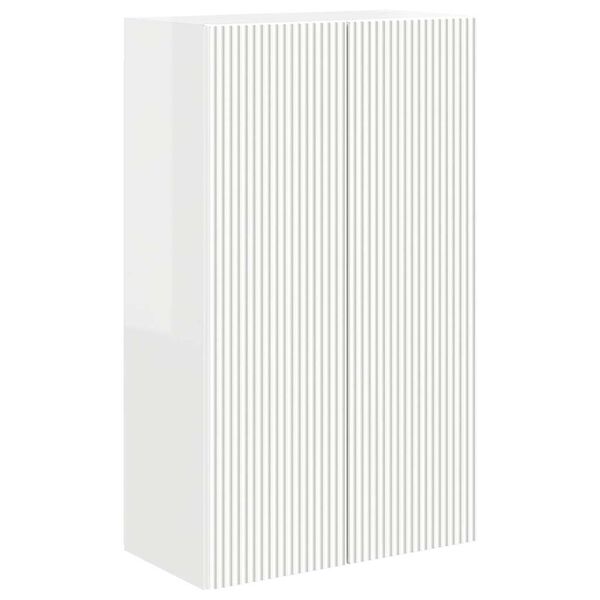 vidaXL Armário de TV de Parede Branco Brilhante 59,5 x 31 x 100 cm