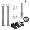vidaXL Roda j&oacute;quei reboque 2 tubos suporte/2 bra&ccedil;adeiras divis&atilde;o 60mm