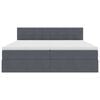 vidaXL Cama com Armazenamento com colch&atilde;o Cinza Escuro 100 x 200 cm