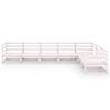 vidaXL 7 pcs conjunto lounge de jardim pinho s&oacute;lido branco