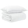 vidaXL Conjunto de Edredom 2 unid. 135 x 200 cm Inverno Bambu Branco