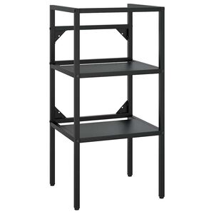 vidaXL Estrutura p/ lavat&oacute;rio casa de banho ferro 40x38x83 cm preto