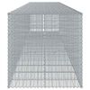 vidaXL Cesto gabi&atilde;o com cobertura 750x100x100 cm ferro galvanizado