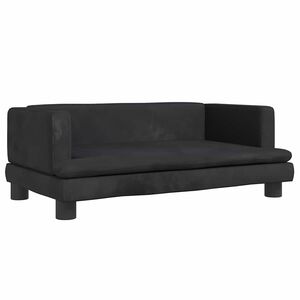 vidaXL Cama para c&atilde;es 80x45x30 cm veludo preto