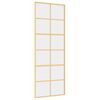 vidaXL Porta deslizante 76x205 cm vidro ESG/alum&iacute;nio dourado