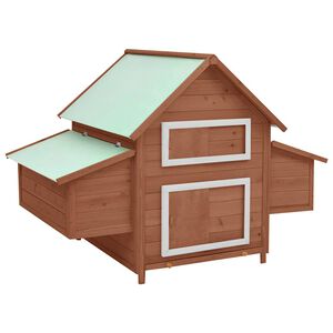 vidaXL Galinheiro 150x96x110 cm abeto maci&ccedil;o moca e branco