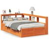 vidaXL Cama c/ estante sem colch&atilde;o 120x200cm pinho maci&ccedil;o castanho-mel