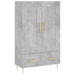 vidaXL Aparador alto 69,5x31x115 cm derivados de madeira cinza-cimento
