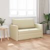 vidaXL Sof&aacute;-Cama 110cm Creme Couro Artificial