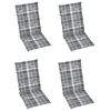 vidaXL Cadeiras jardim reclin&aacute;veis c/ almofad&otilde;es 4 pcs ac&aacute;cia maci&ccedil;a