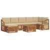 vidaXL Conjunto de Sof&aacute;s para Exterior 8 unid. Natural e Bege