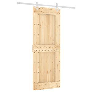 vidaXL Porta Deslizante 80 x 210 cm Natural e Branco