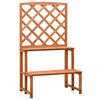 vidaXL Suporte de plantas c/ treli&ccedil;a 70x42x120 cm abeto maci&ccedil;o laranja