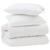 vidaXL Conjunto de Edredom com travesseiro 3 unid. Branco Microfibra