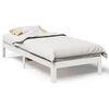vidaXL Cama sem colch&atilde;o 90x200 cm madeira de pinho maci&ccedil;a branco
