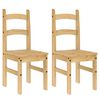 vidaXL Cadeiras de jantar 2 pcs 40x46x99 cm madeira de pinho maci&ccedil;a