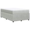 vidaXL Cama boxspring c/ colch&atilde;o 120x200 cm veludo cinzento-claro